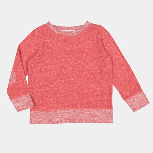 Toddler Harborside Melange French Terry Crewneck with Elbow Patches Thumbnail