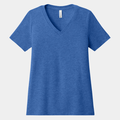 Women's Relaxed Heather CVC V Neck Tee Thumbnail