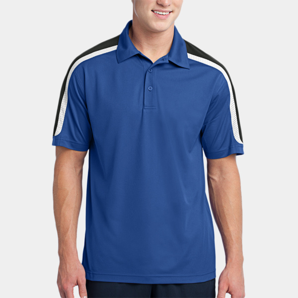 Tricolor Shoulder Micropique Sport Wick ® Polo Thumbnail
