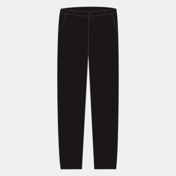 Men's Plain Front Casual Cotton Pants Thumbnail