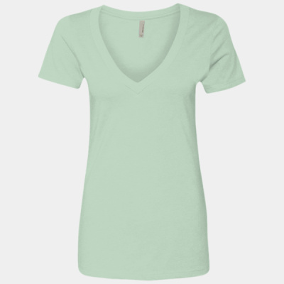 Women’s CVC Deep V-Neck T-Shirt Thumbnail