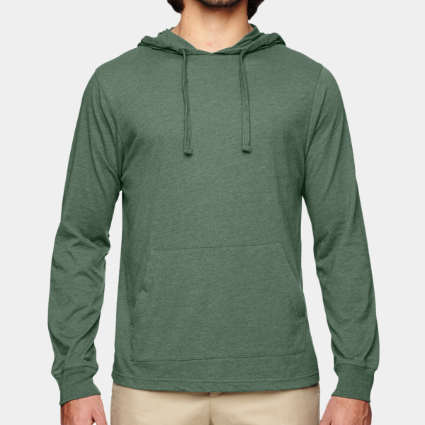 Unisex Eco Blend Long-Sleeve Pullover Hooded T-Shirt Thumbnail