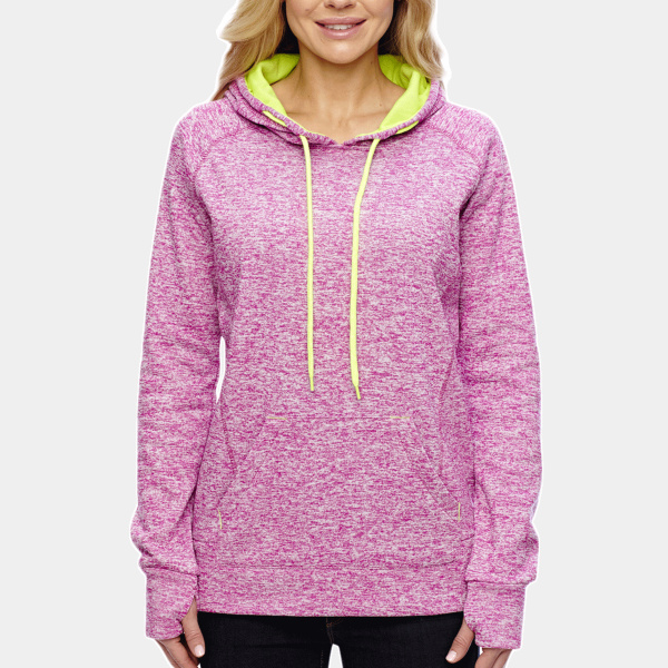 Ladies' Cosmic Contrast Fleece Hooded Sweatshirt Thumbnail