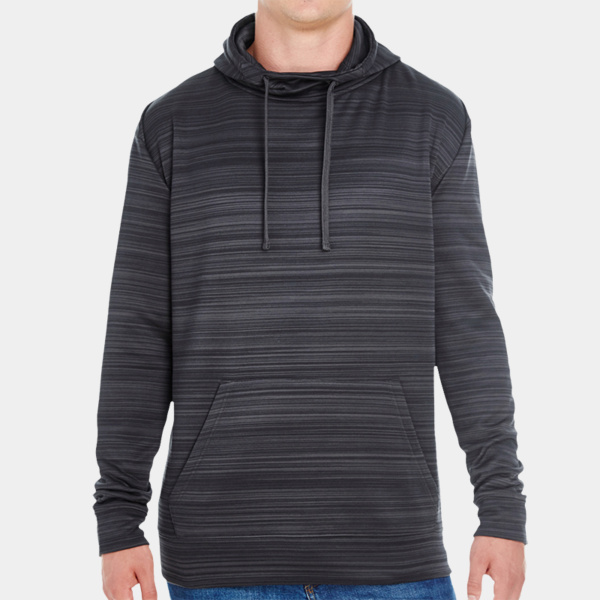 Adult Odyssey Striped Poly Fleece Pullover Hood Thumbnail