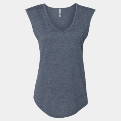 Women's Festival Sleeveless Deep V-Neck T-Shirt Thumbnail