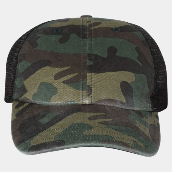 Garment Washed Printed Trucker Cap Thumbnail