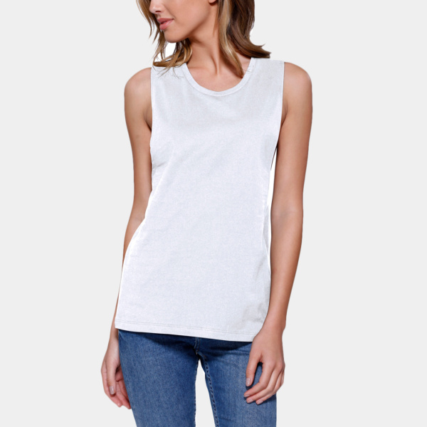 Ladies' Cotton Muscle T-Shirt Thumbnail