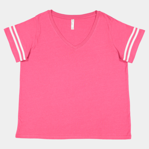 Women's Curvy Collection Vintage Football T-Shirt Thumbnail