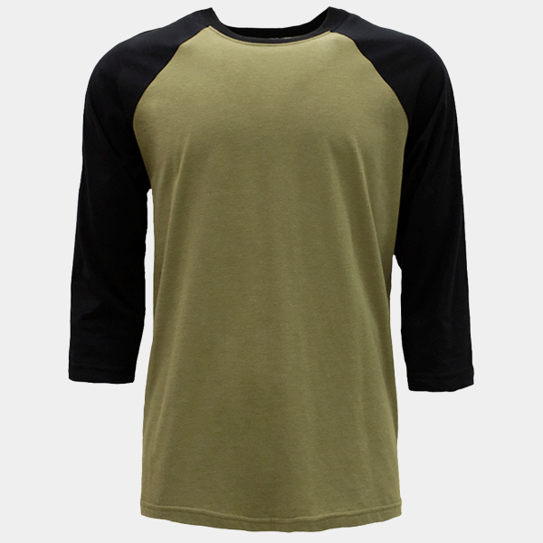 Unisex CVC Three-Quarter Sleeve Raglan T-Shirt Thumbnail