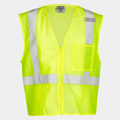 Unisex Single Pocket Zipper Mesh Vest Thumbnail