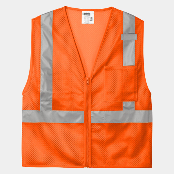 Ansi 107 Class 2 Mesh Zippered Vest Thumbnail