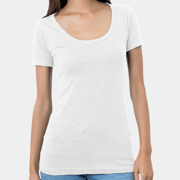 Ladies' USA Made Wide Scoop Neck T-Shirt Thumbnail