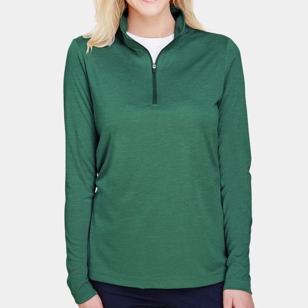Ladies' Zone Sonic Heather Performance Quarter-Zip Thumbnail
