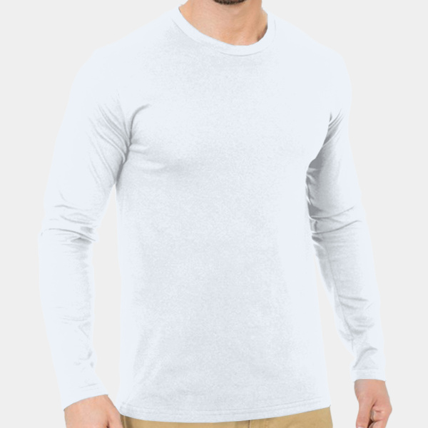 Unisex Fine Jersey Long-Sleeve Crew T-Shirt Thumbnail