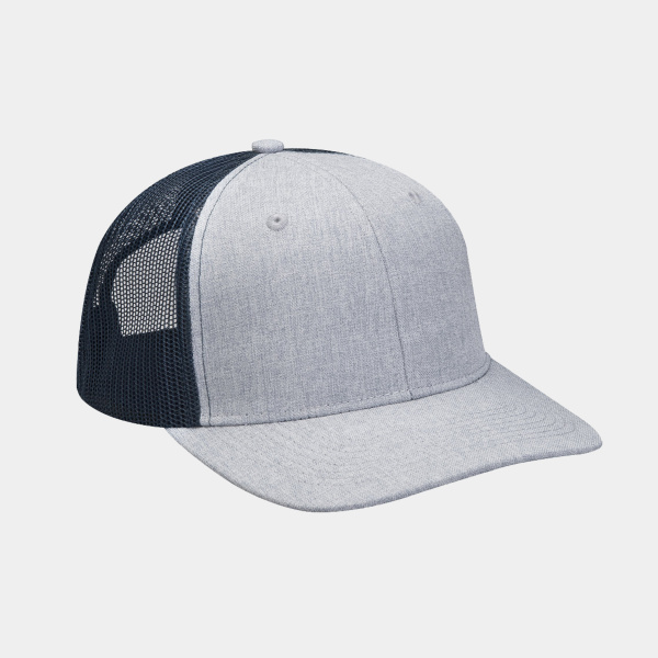 Heather Woven/Soft Mesh Trucker Style Cap Thumbnail