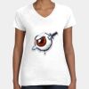 Women's Fine Jersey V-Neck Tee Thumbnail