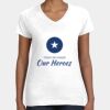 Women's Fine Jersey V-Neck Tee Thumbnail