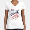 Women's Fine Jersey V-Neck Tee Thumbnail