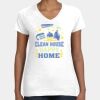 Women's Fine Jersey V-Neck Tee Thumbnail
