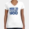 Women's Fine Jersey V-Neck Tee Thumbnail
